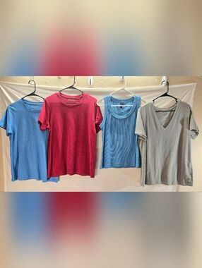 Lot of 4 American Giant Women's XL Short Sleeve Shirts NWOT